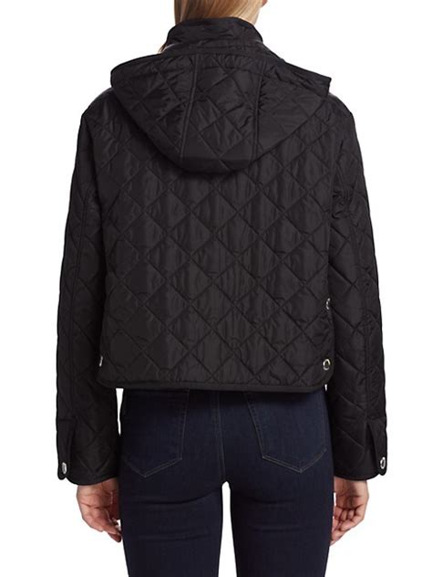 Shop Burberry Humbie Cropped Quilted Jacket 